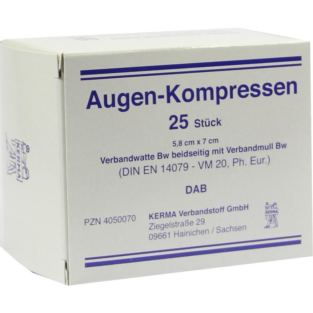 AUGENKOMPRESSEN 5,8x7 cm unsteril 25 St Kompressen