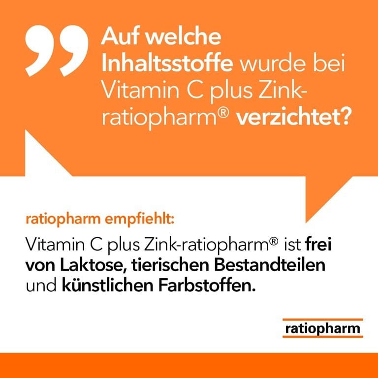 Vitamin C plus Zink-ratiopharm 40 St Brausetabletten