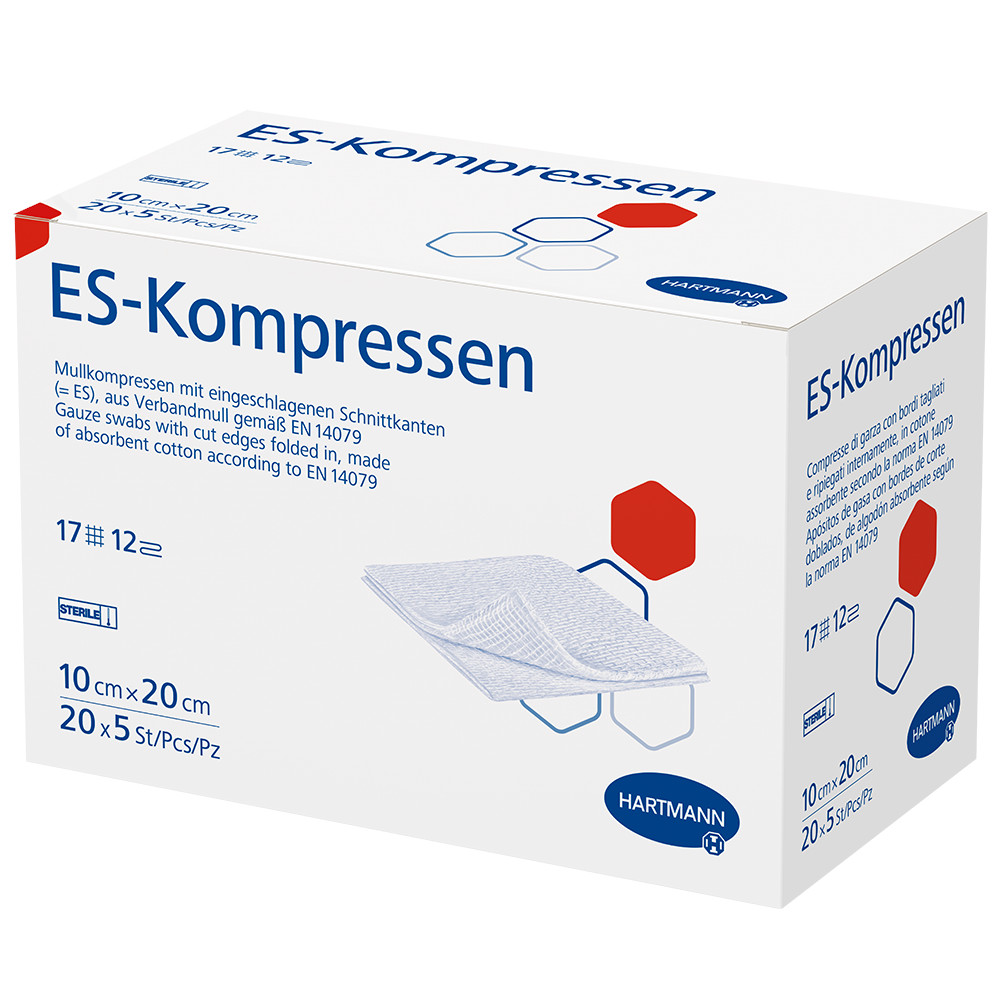 ES-KOMPRESSEN steril 10x20 cm Großpackung 20X5 St Kompressen
