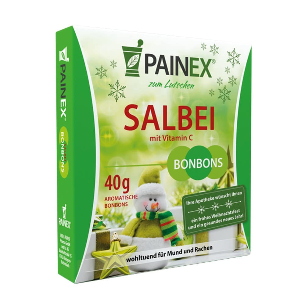 SALBEIBONBONS mit Vitamin C Painex 40 g Bonbons