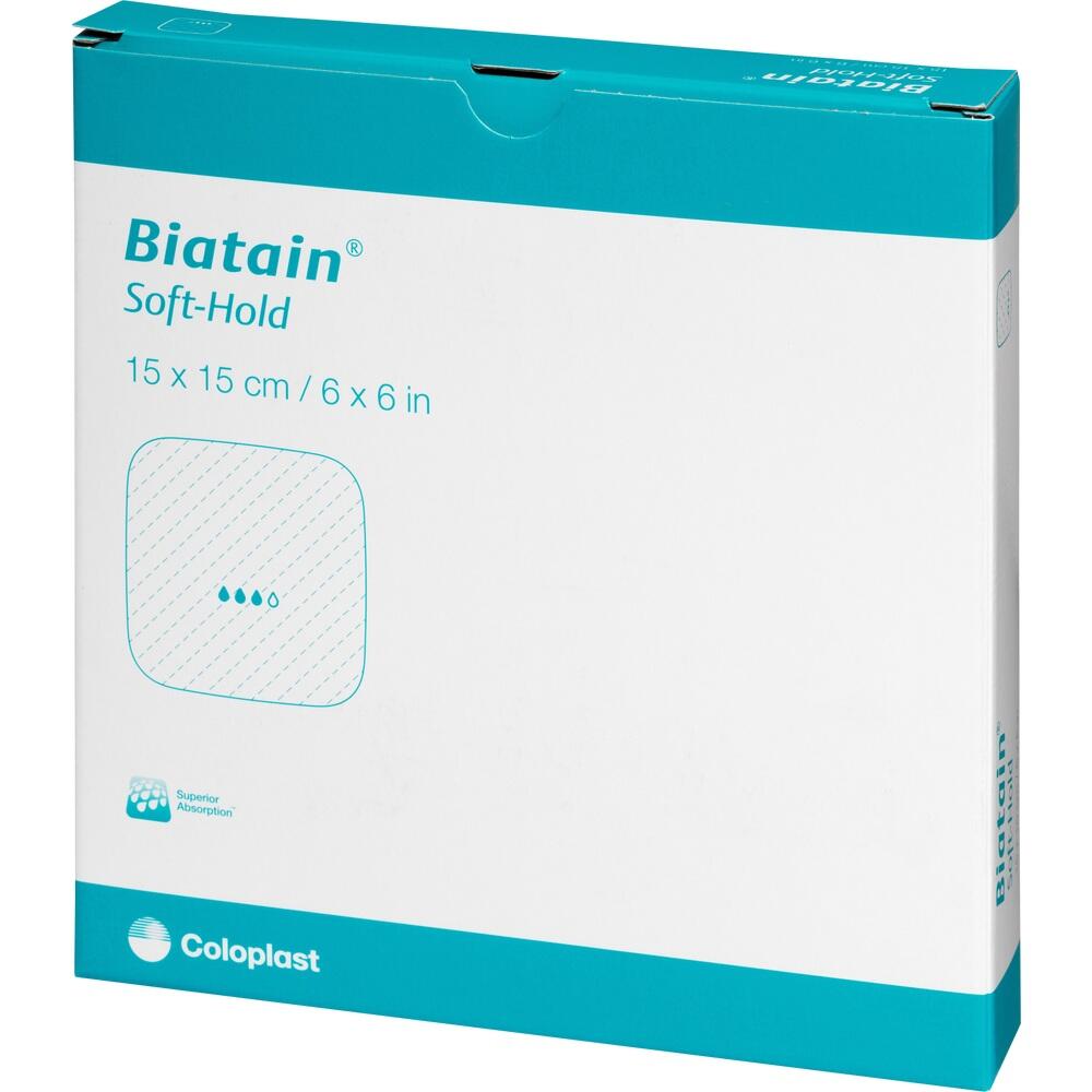BIATAIN Schaumverband 15x15 cm sanft haftend 5 St Verband