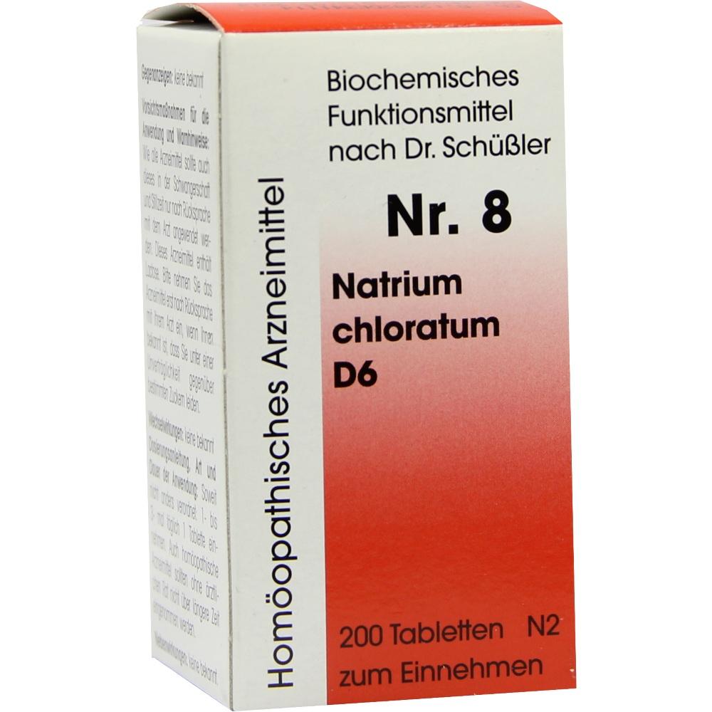 BIOCHEMIE 8 Natrium chloratum D 6 Tabletten 200 St Tabletten