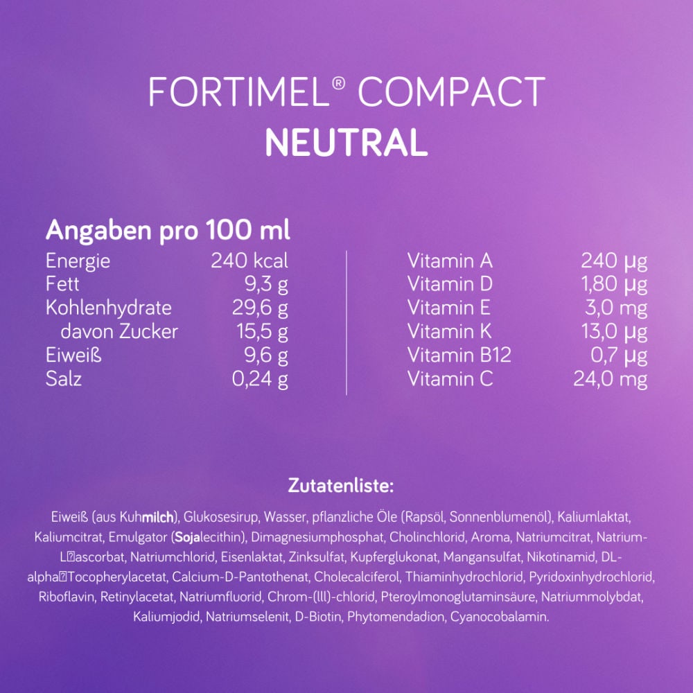 Fortimel Compact 2.4 Trinknahrung Mischkarton 8X4X125 ml Flüssigkeit