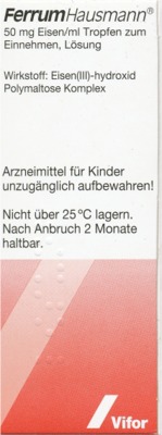 Ferrum Hausmann 50mg Eisen/ml Lösung 30 ml Tropfen zum Einnehmen