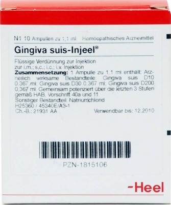 GINGIVA SUIS Injeel Ampullen 10 St Ampullen