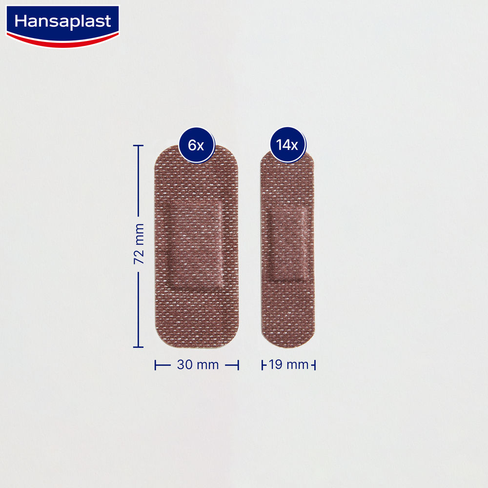Hansaplast SENSITIVE 20 Strips Dunkel 20 St Pflaster