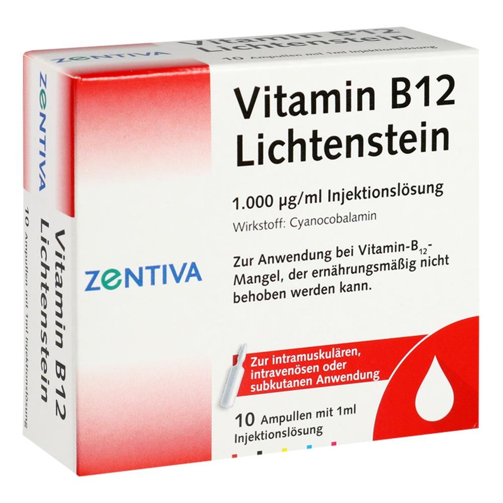 Vitamin B12 1000 µg Lichtenstein Ampullen 10X1 ml Ampullen