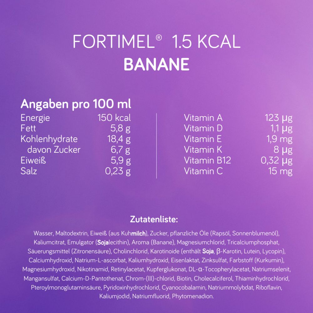 Fortimel 1,5 kcal/ml Bananen-Geschmack 32X200 ml Flüssigkeit