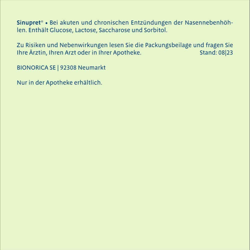 Sinupret 100 St Überzogene Tabletten