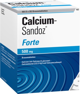 Calcium-Sandoz forte 500mg 5X20 St Brausetabletten