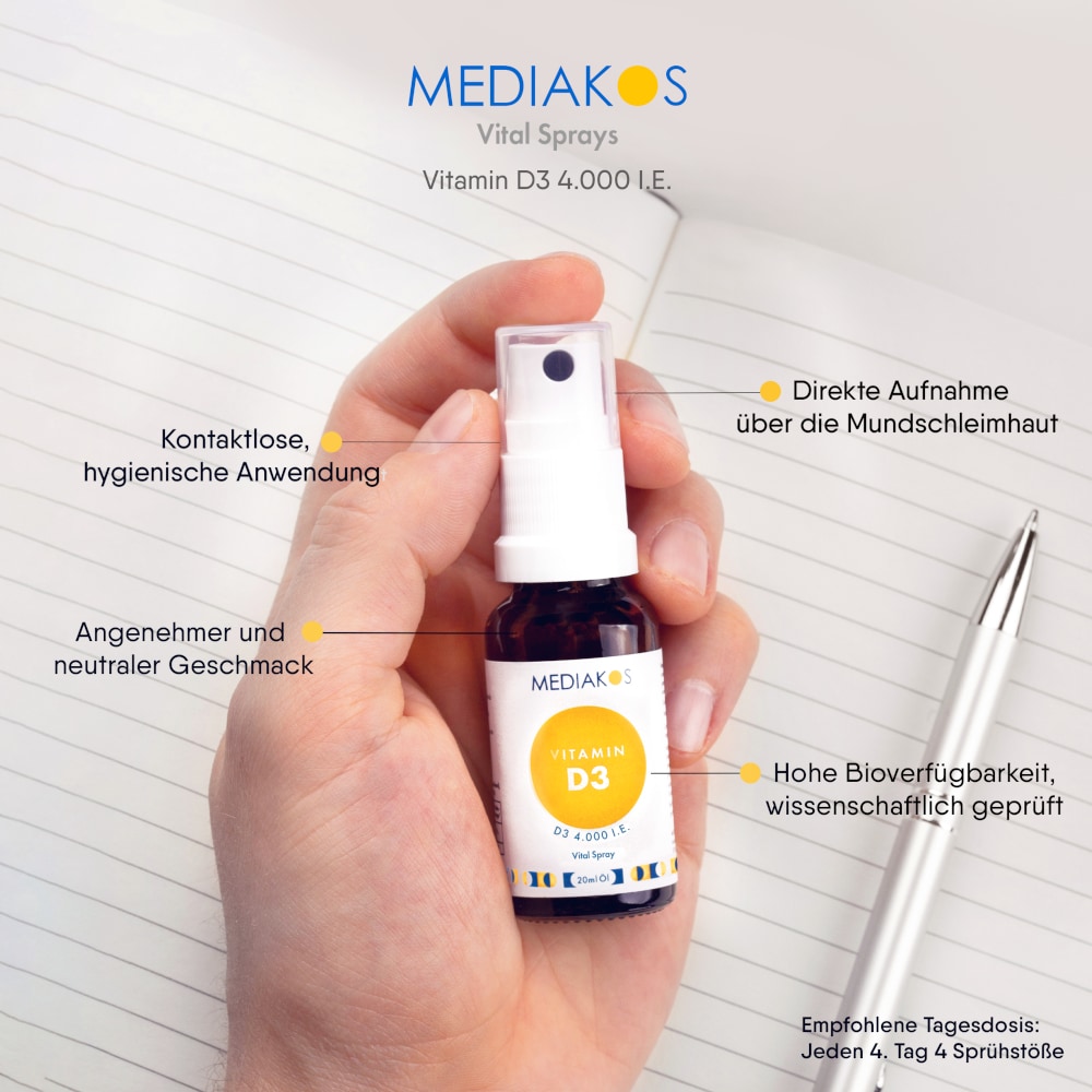 MEDIAKOS Vitamin D3 4.000 I.E. Vital Spray 20 ml Spray