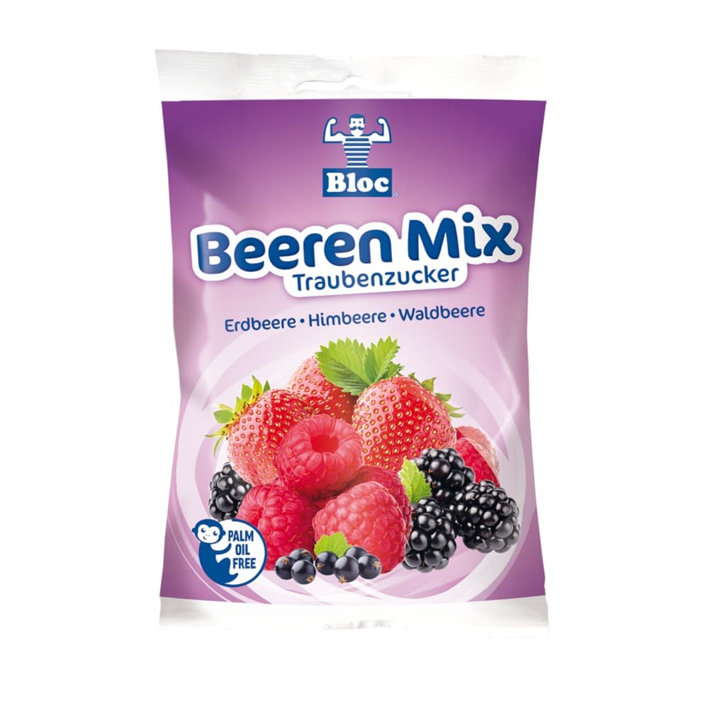 Bloc Beeren Mix Traubenzucker Beutel 75 g Bonbons