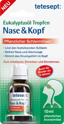 tetesept Eukalyptusöl Tropfen Nase & Kopf 10 ml Tropfen