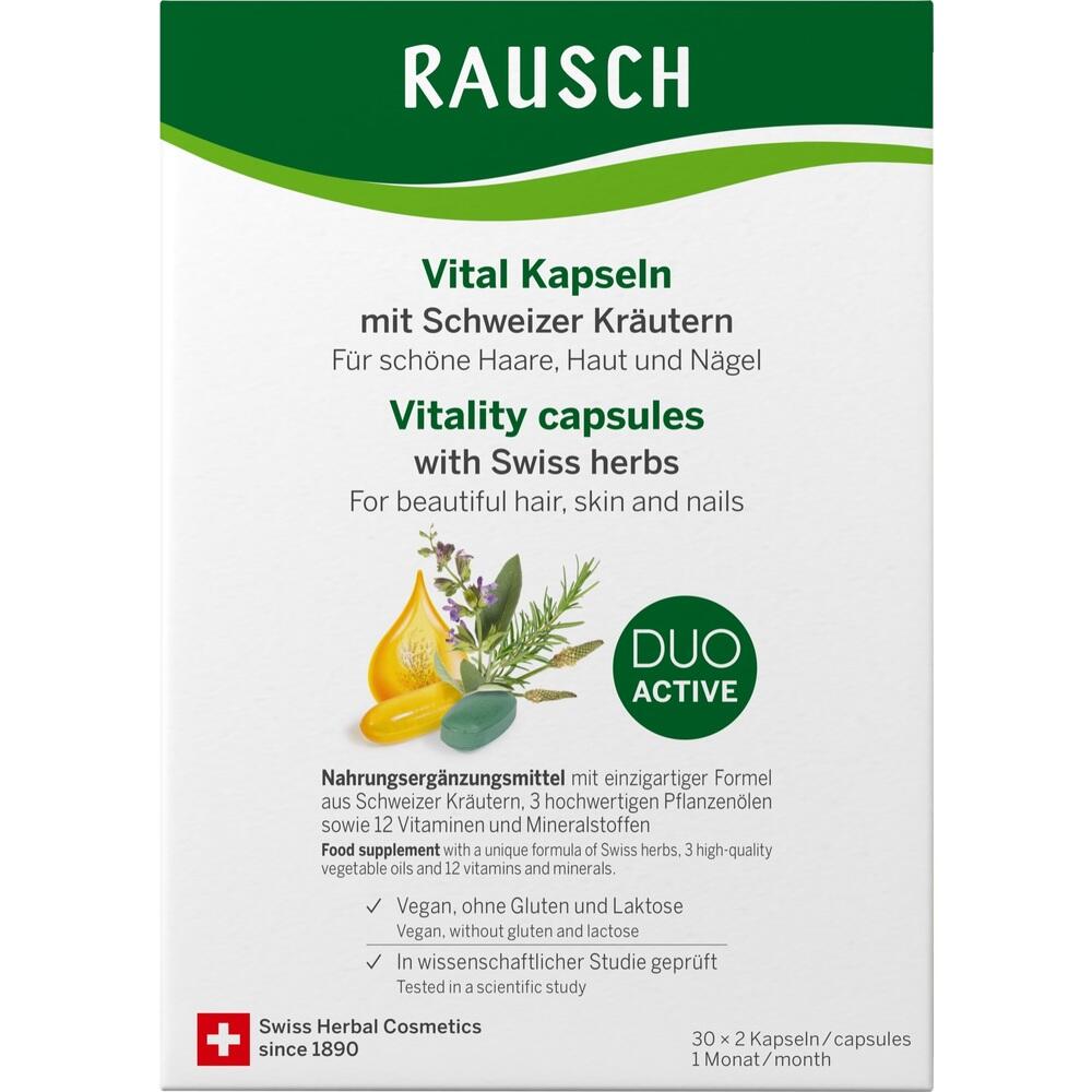 RAUSCH Vital Kapseln mit Schweizer Kräutern 30X2 St Kapseln
