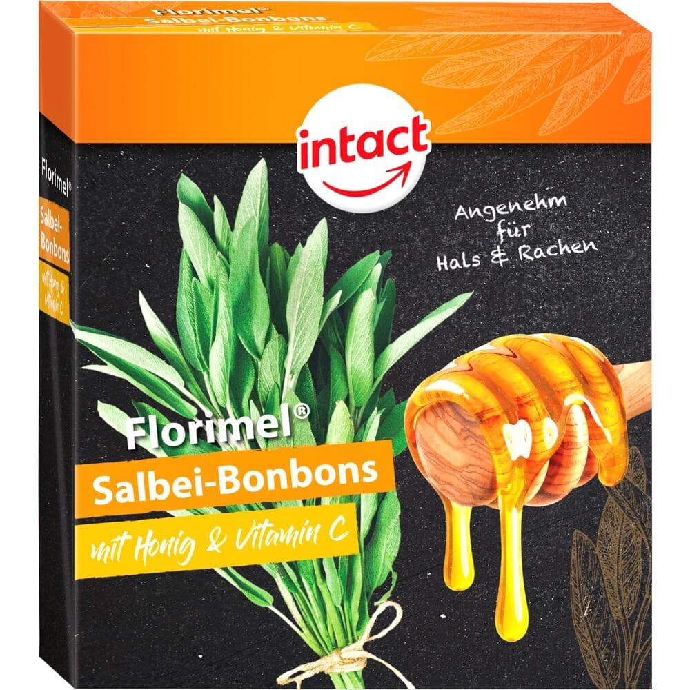 FLORIMEL Salbeibonbons mit Vitamin C 50 g Bonbons