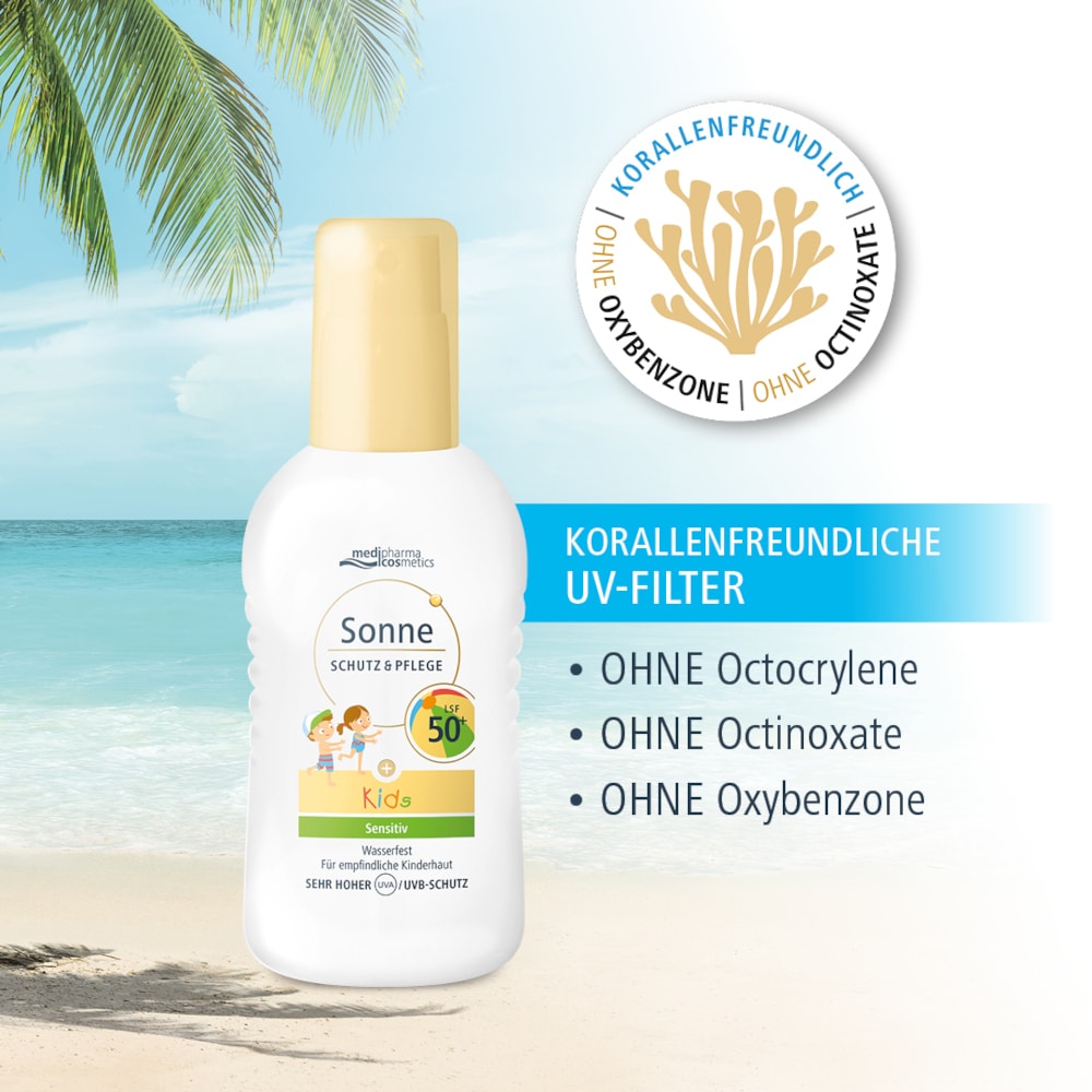 medipharma cosmetics Sonne SCHUTZ & PFLEGE Kids Sensitiv  Wasserfest LSF 50+ 200 ml Spray