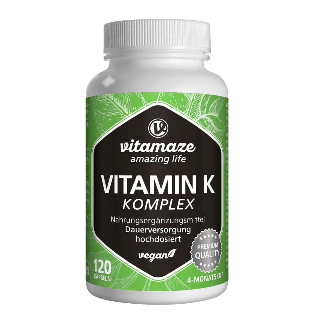 vitamaze VITAMIN K1+K2 Komplex hochdosiert 120 St Kapseln