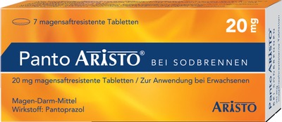 Panto Aristo bei Sodbrennen 20mg 7 St Tabletten magensaftresistent