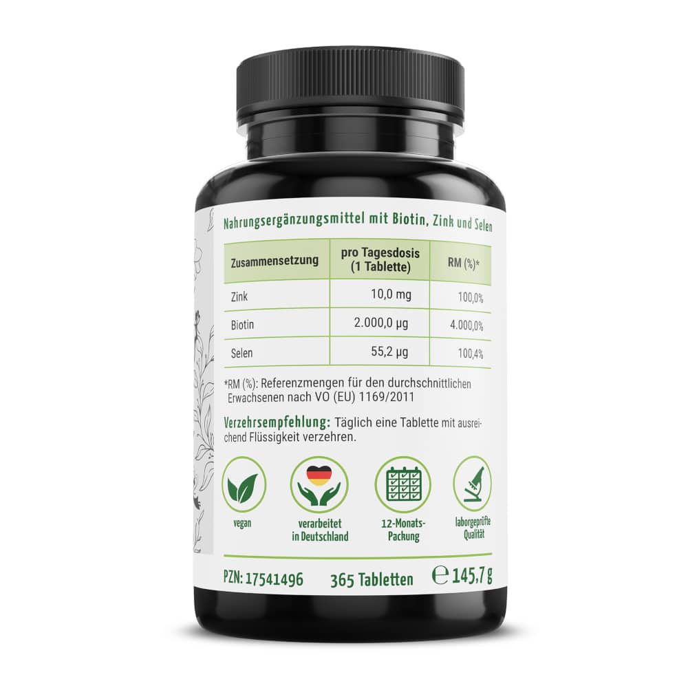 VIRISOLIS Biotin+Zink+Selen forte 365 St Tabletten