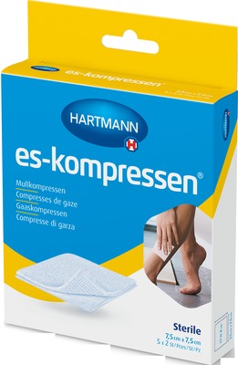 es-kompressen Sterile 7,5 cm x 7,5 cm 5X2 St Kompressen