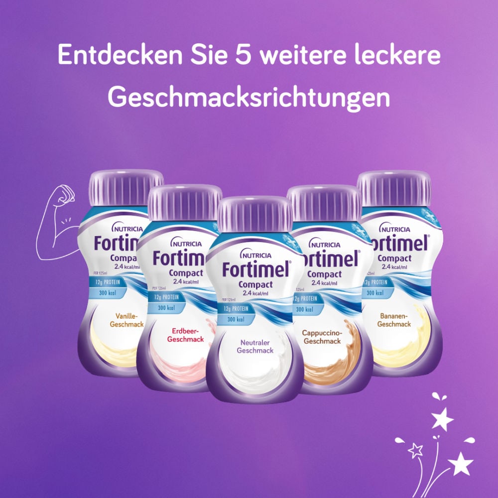 Fortimel Compact 2.4 Trinknahrung Schokolade 4X125 ml Flüssigkeit