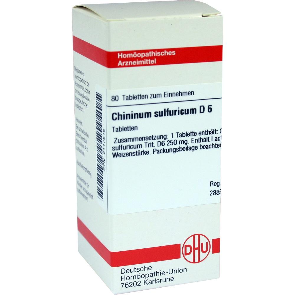 CHININUM SULFURICUM D 6 Tabletten 80 St Tabletten