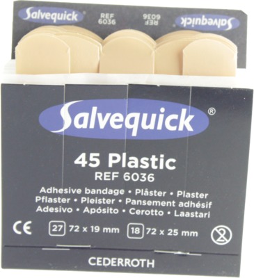 SALVEQUICK Pflasterstrips wasserfest Refill 6036 45 St Pflaster
