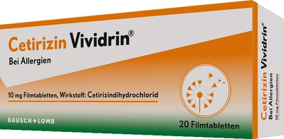 Cetirzin Vividrin - Schnell wirksame Allergietabletten 20 St Filmtabletten