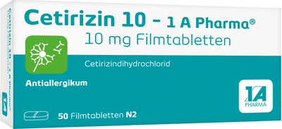 Cetirizin 10 - 1A Pharma 50 St Filmtabletten
