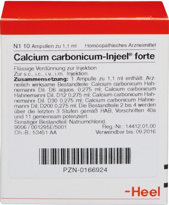 CALCIUM CARBONICUM INJEEL forte Ampullen 10 St Ampullen