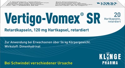Vertigo-Vomex SR Retardkapseln 20 St Retard-Kapseln