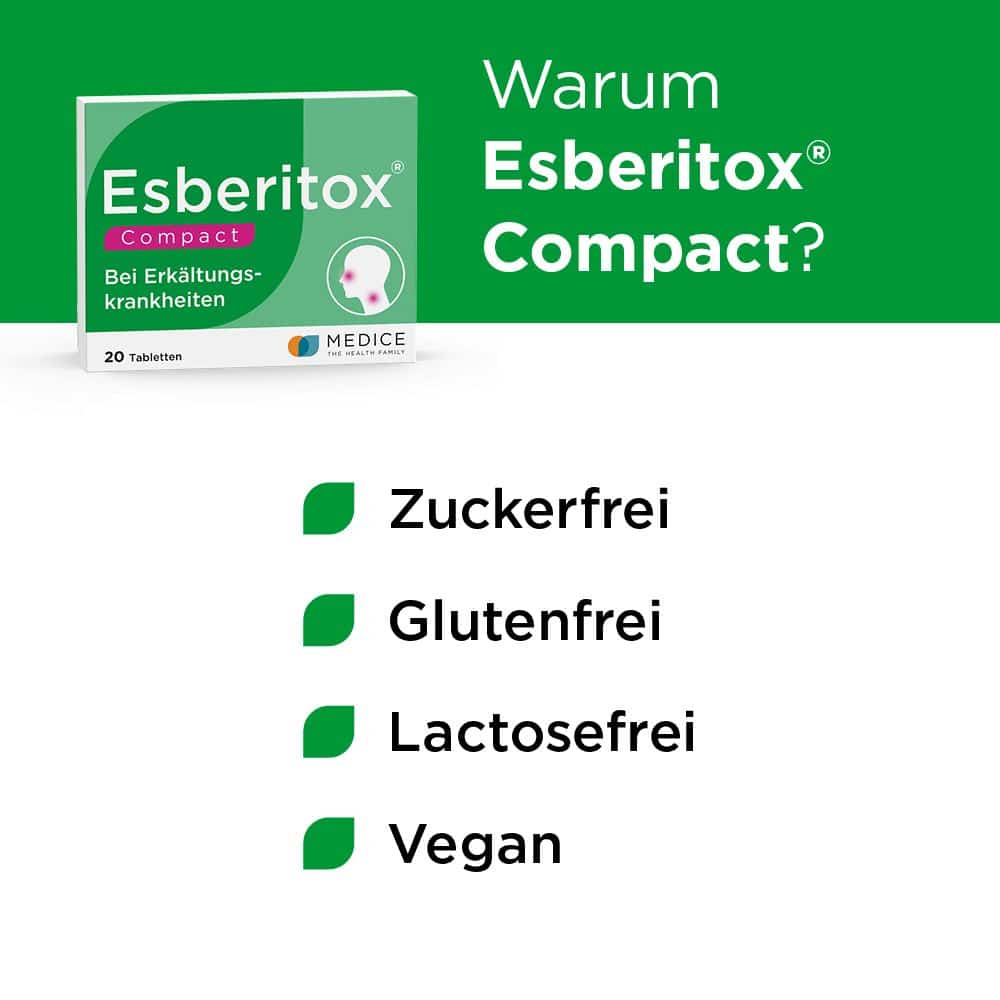 Esberitox COMPACT Tabletten bei Erkältungskrankheiten 20 St Tabletten