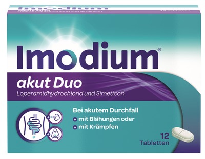 Imodium akut Duo - bei akutem Durchfall mit Blähungen oder Krämpfen