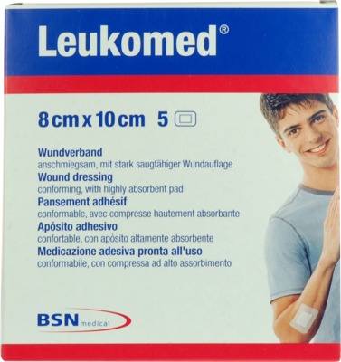 LEUKOMED sterile Pflaster 8x10 cm 5 St Pflaster