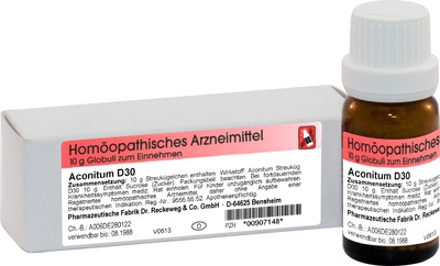 ACONITUM D 30 Globuli 10 g Globuli