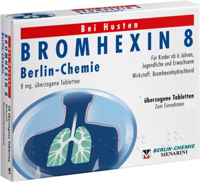 BROMHEXIN 8 Berlin-Chemie 50 St Überzogene Tabletten