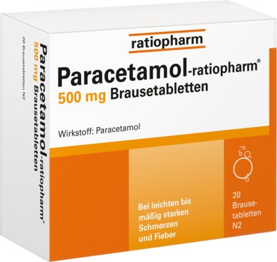 Paracetamol-ratiopharm 500mg 20 St Brausetabletten