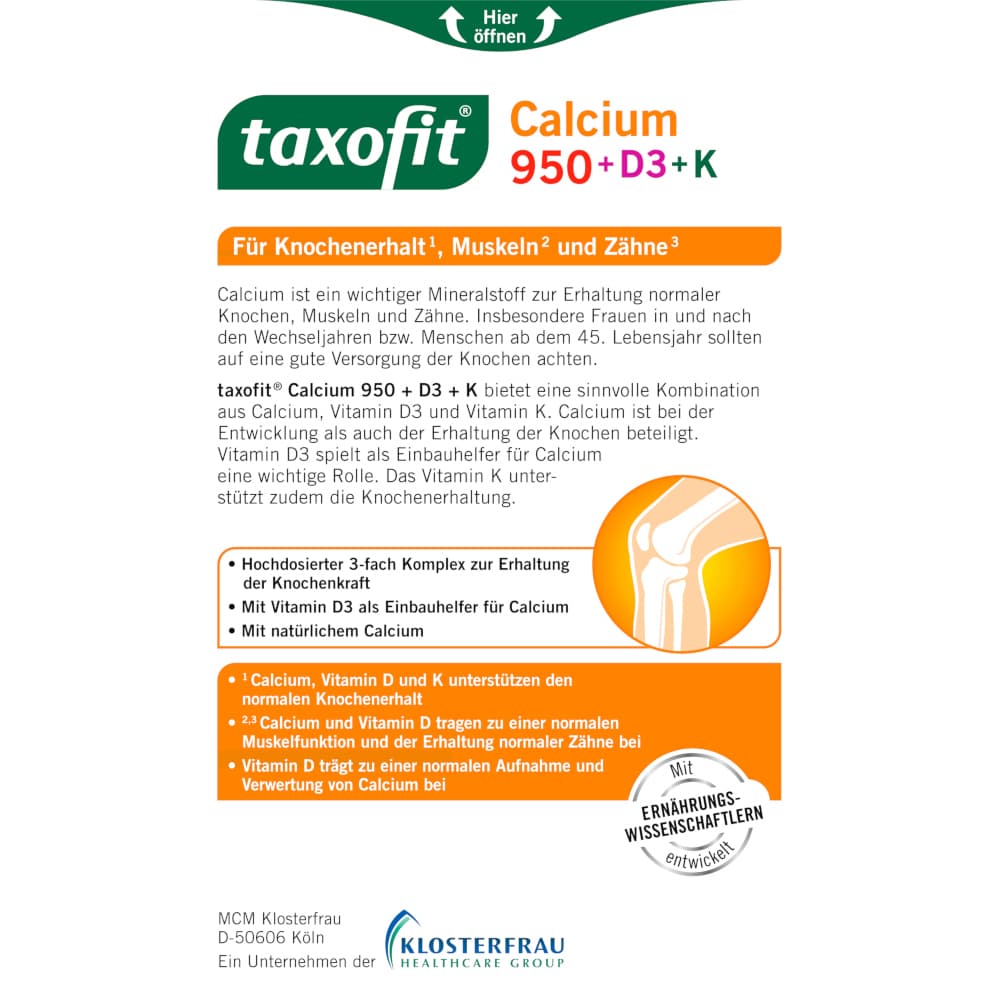 taxoit Calcium 950 + D3 + K 30 St Tabletten