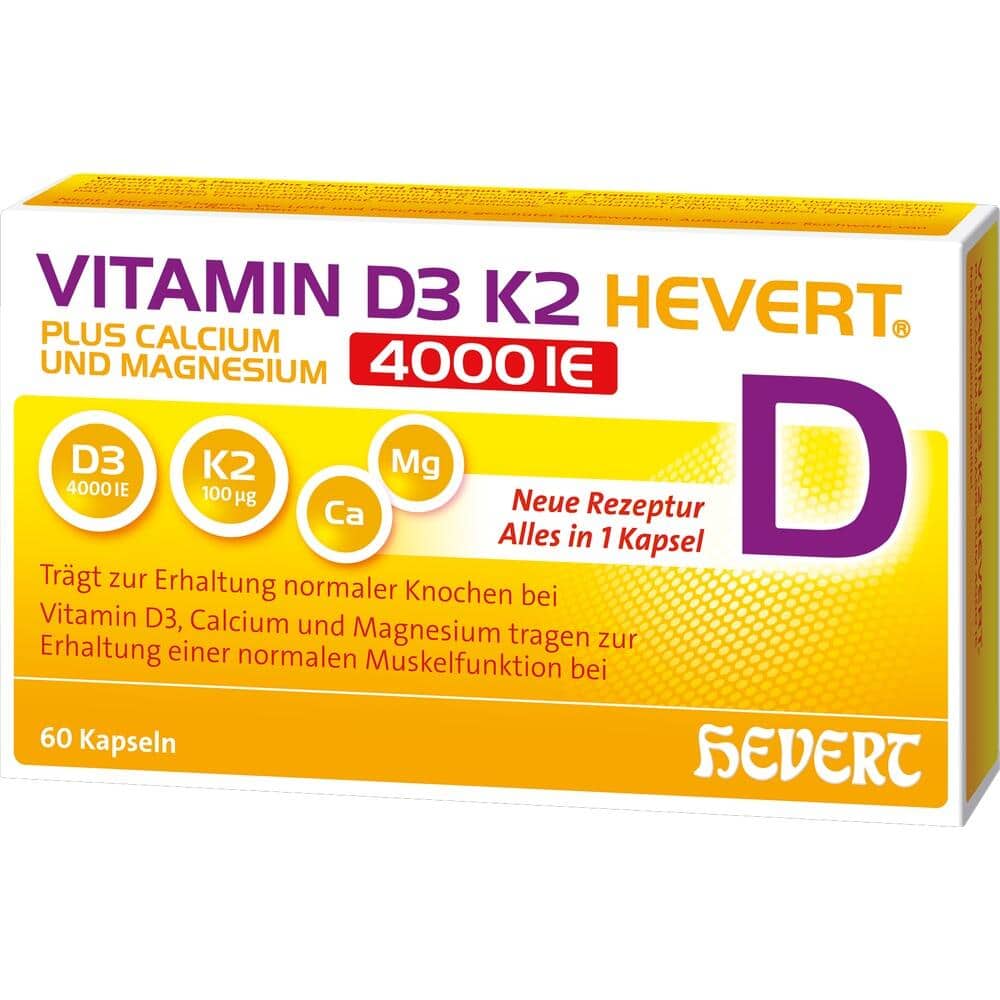 VITAMIN D3 K2 HEVERT 4000 I.E. 60 St Kapseln