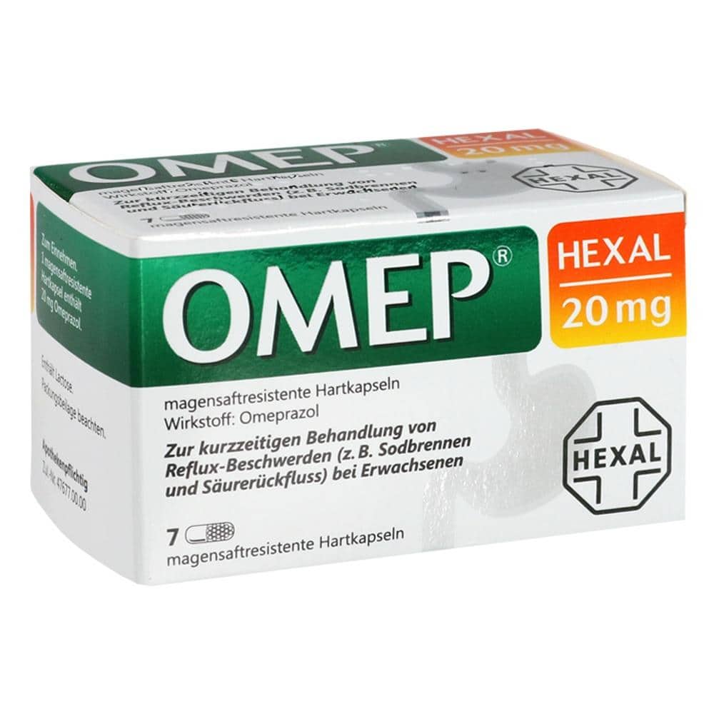 OMEP HEXAL 20mg 7 St Magensaftresistente Hartkapseln