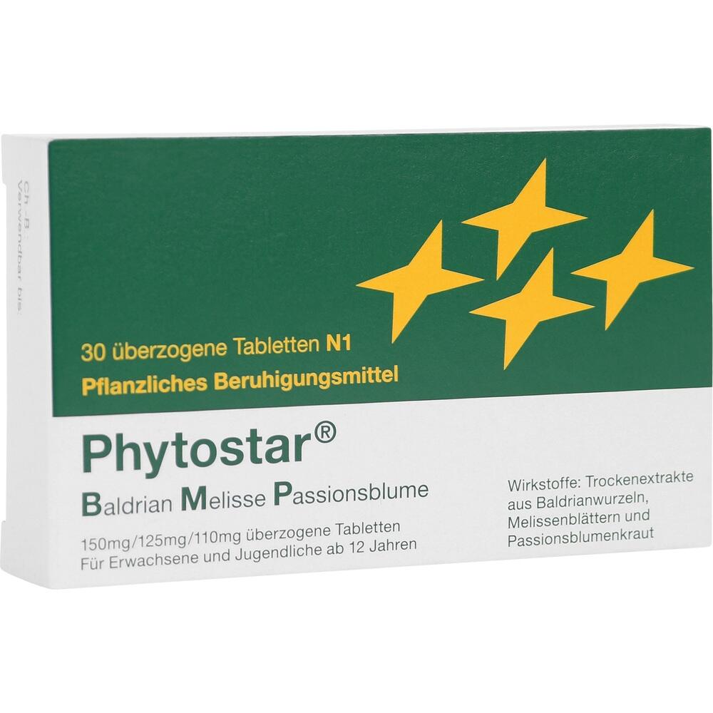 Phytostar Baldrian Melisse Passionsblume 150/125/110mg 30 St Überzogene Tabletten