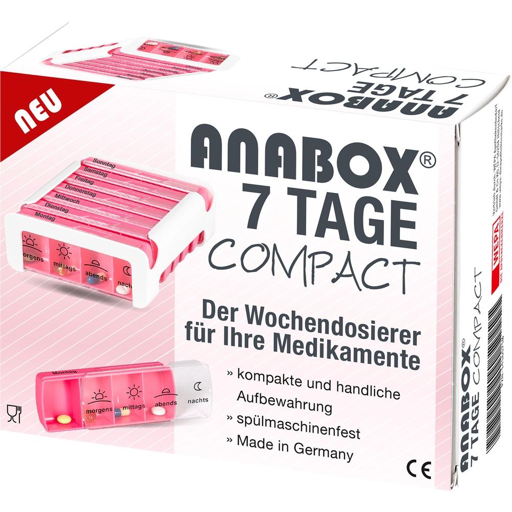Anabox Compact 7 Tage Wochendosierer Pink/weiß 1 St