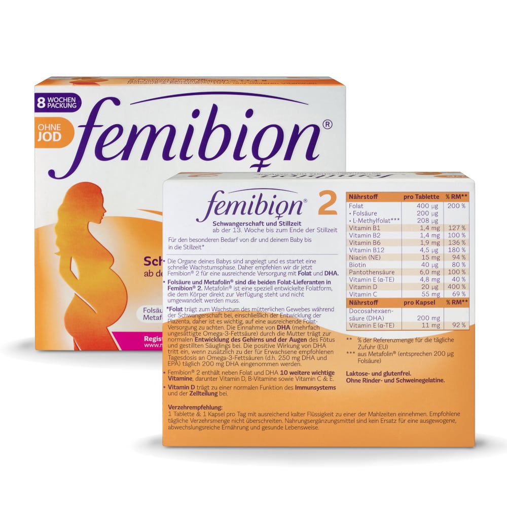 femibion 2 Schwangerschaft + Stillzeit 2X60 St Kombipackung