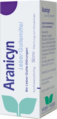 ARANICYN Leber Gallemittel Tropfen zum Einnehmen 50 ml Mischung