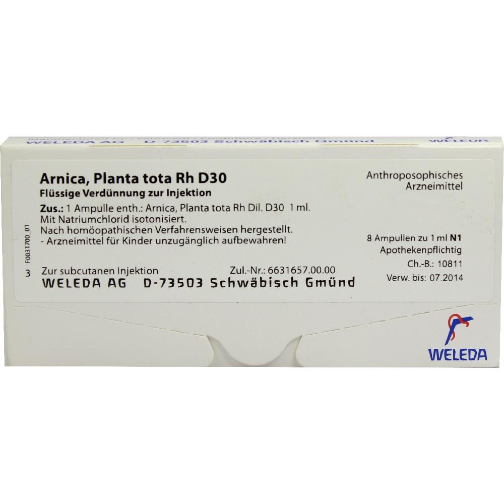 WELEDA ARNICA PLANTA tota Rh D 30 Ampullen 8X1 ml Ampullen