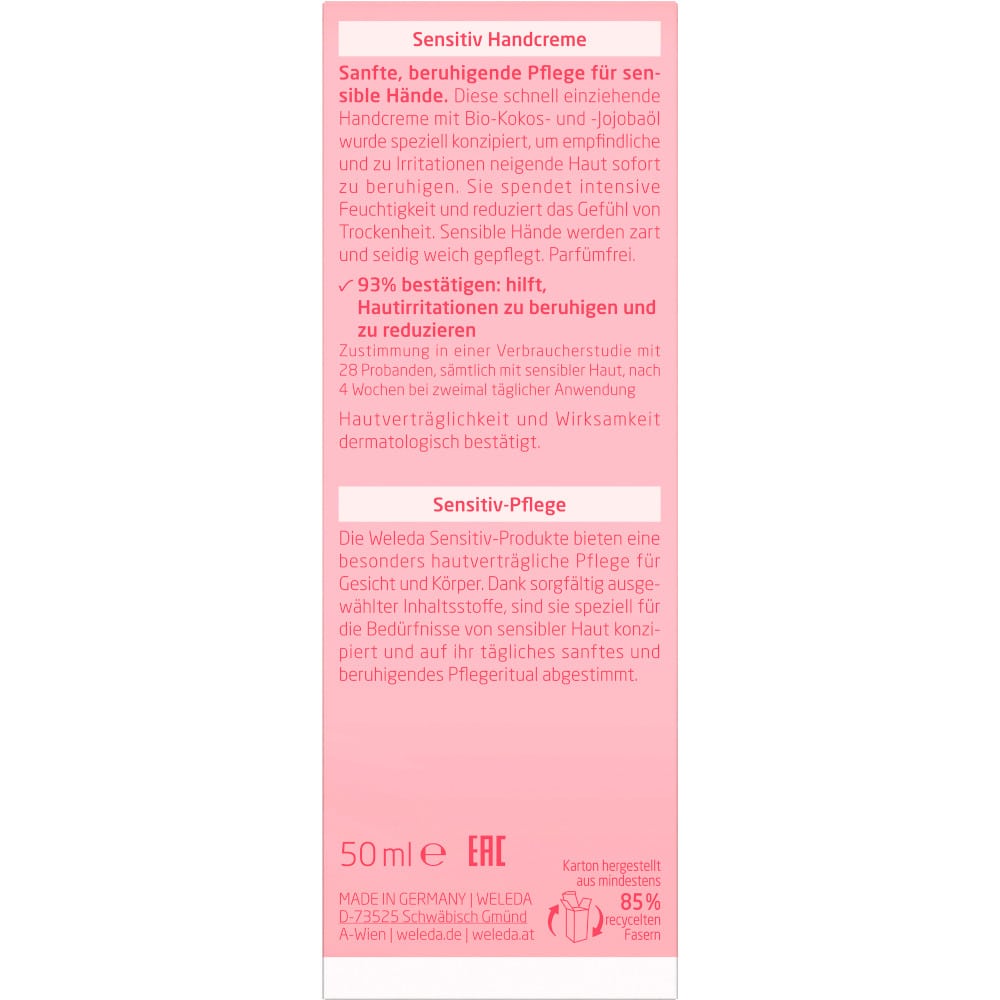 Weleda Sensitiv Handcreme 50 ml Creme