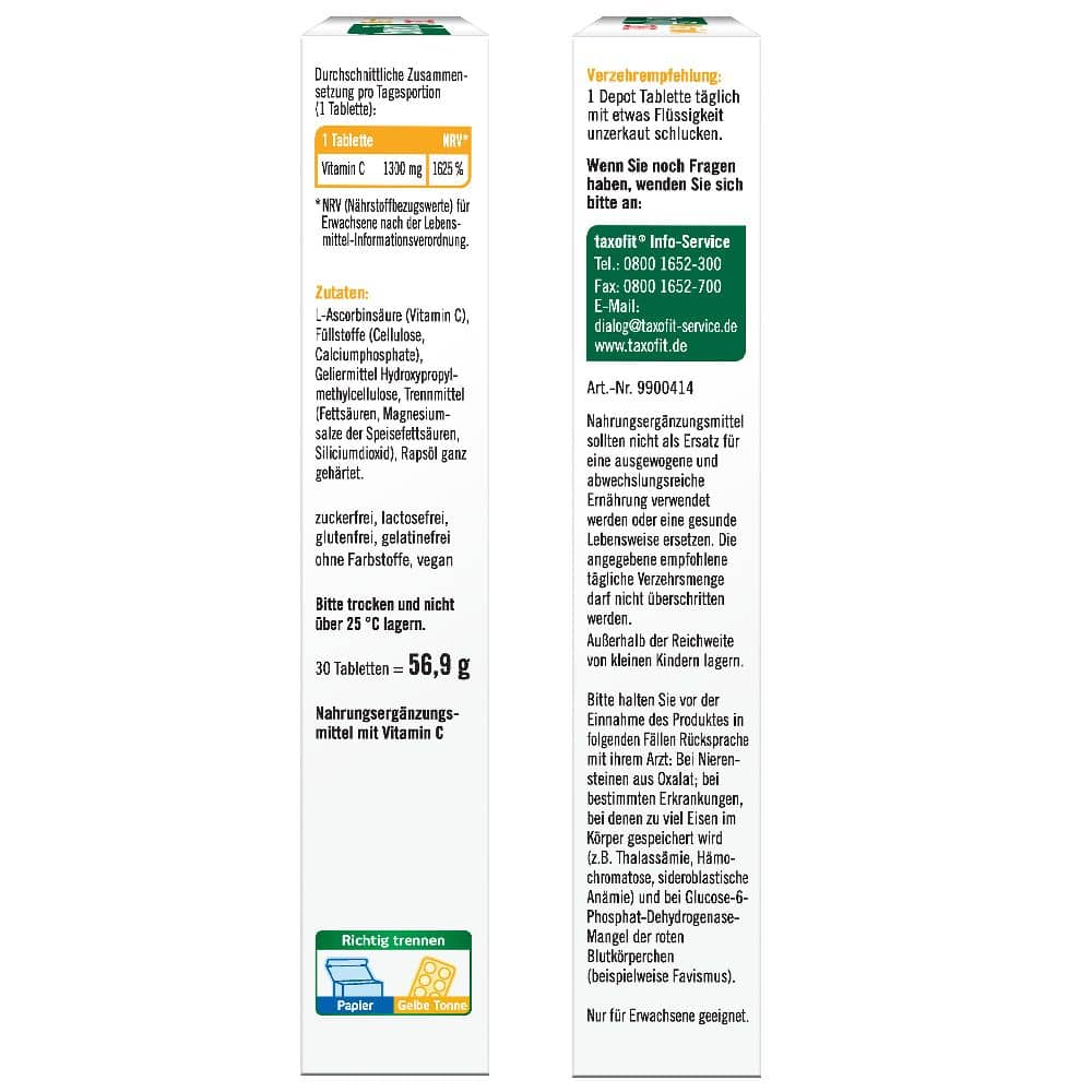 taxofit Vitamin C 1300 30 St Tabletten