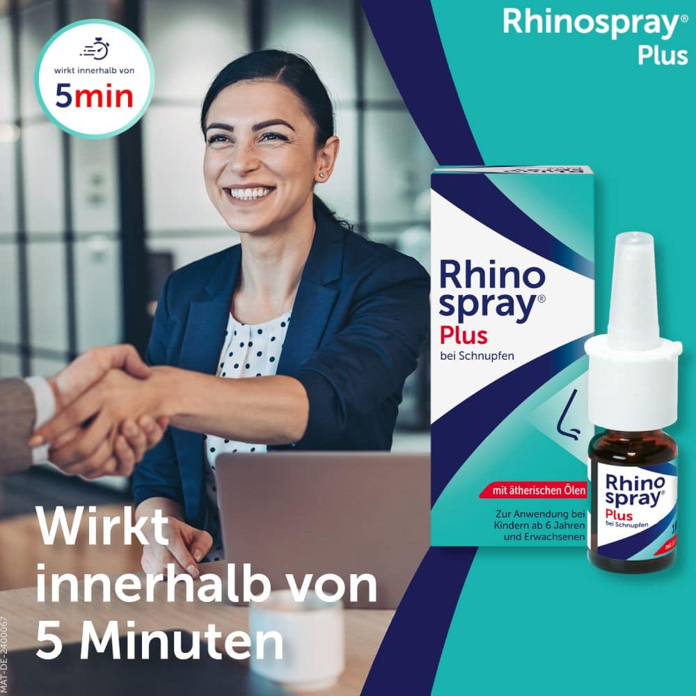 Rhinospray Plus Nasenspray bei Schnupfen 10 ml Dosierspray