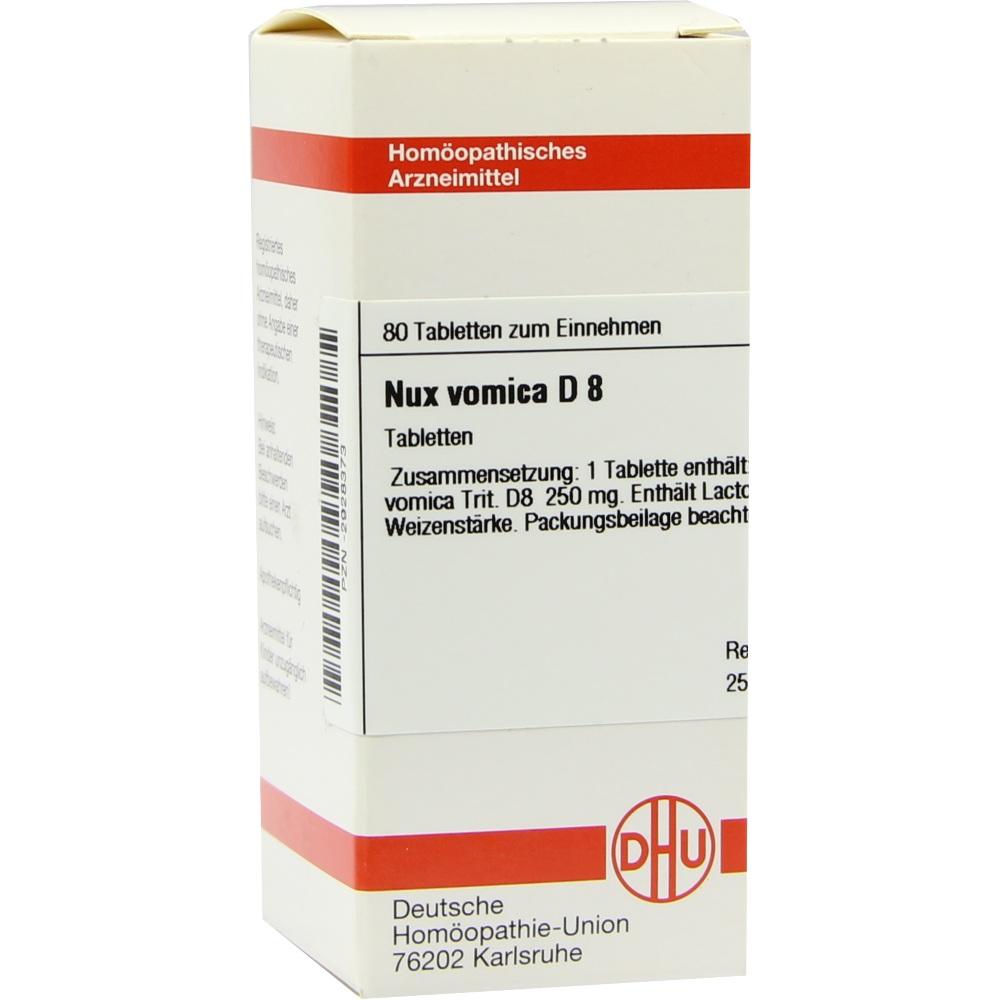 NUX VOMICA D 8 Tabletten 80 St Tabletten