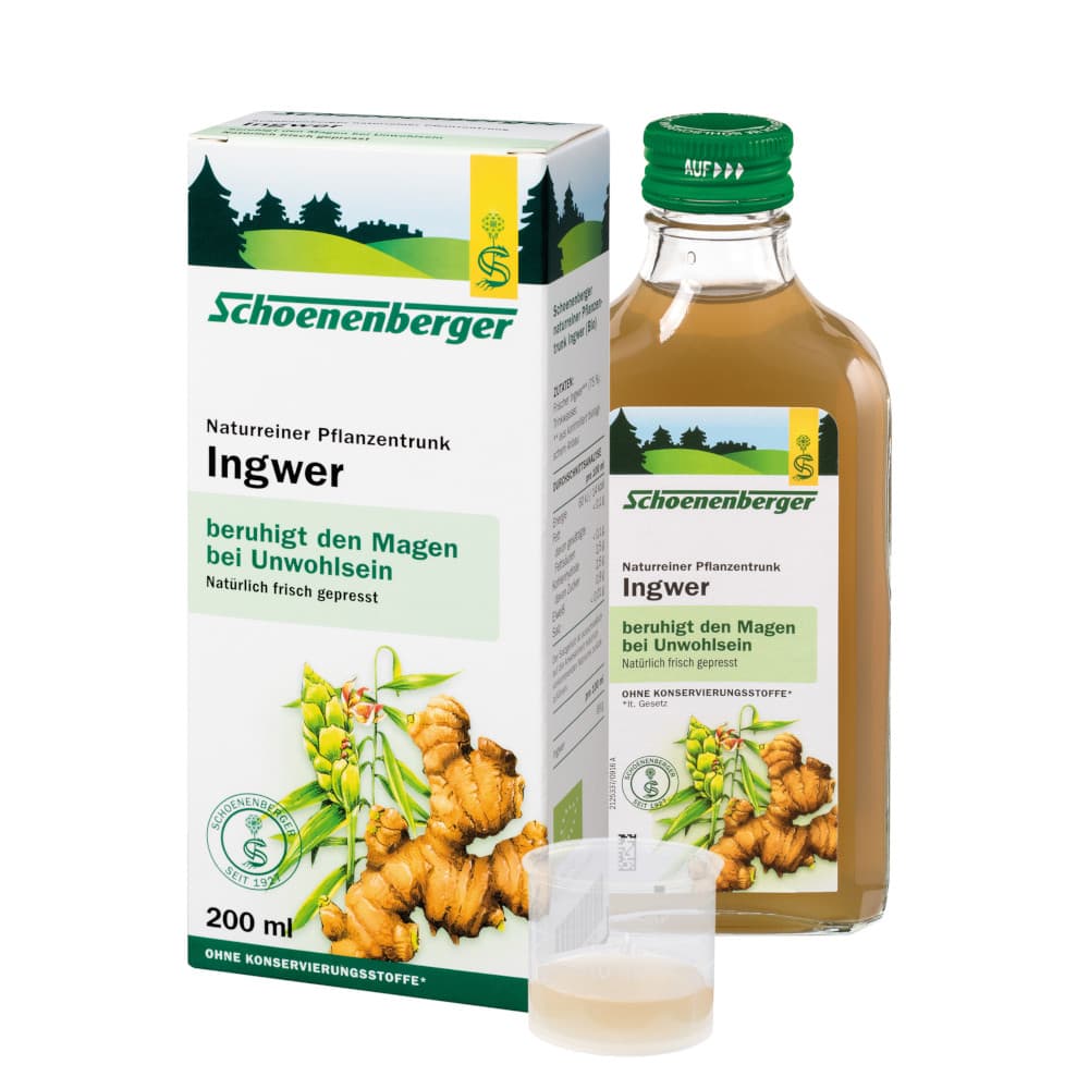 Schoenenberger Naturreiner Pflanzentrunk Ingwer  200 ml Saft
